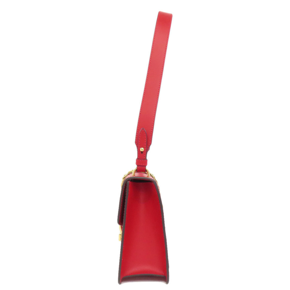 GUCCI Authentic Red Leather Sylvie Shoulder Bag - Picture 3 of 11